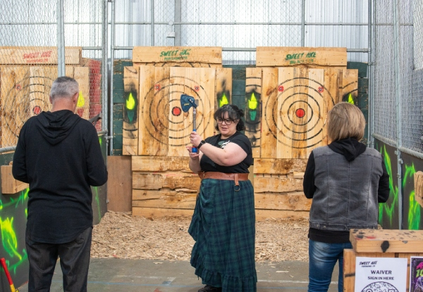 One-Hour Sweet Axe Throwing Experience & Pizza at Te Aro Brewing Company - Options for Two, Four or Six People