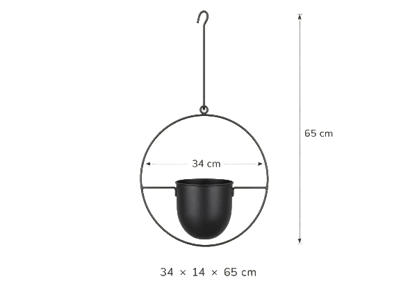 Two Minimalist Round Plant Hanger - Available in Three Colours
