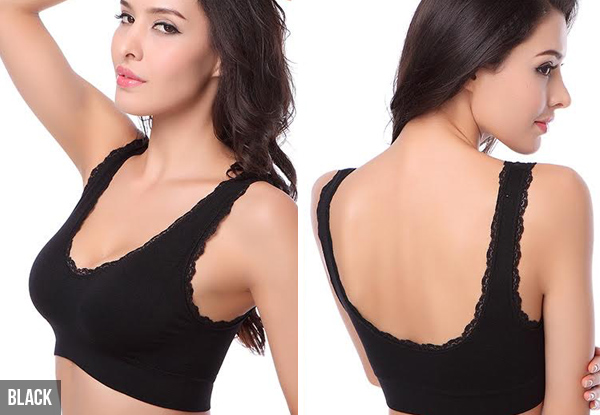 Three Lace Trim Sports Bras • GrabOne NZ