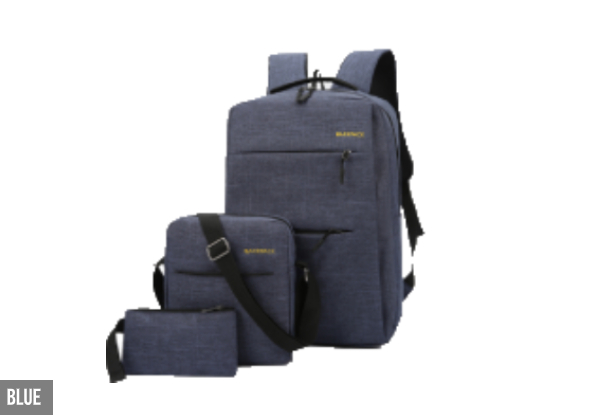 Backpack Three-Piece Set - Four Colours Available