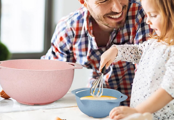 10-Piece Mixing Bowl with Measuring Spoon Set