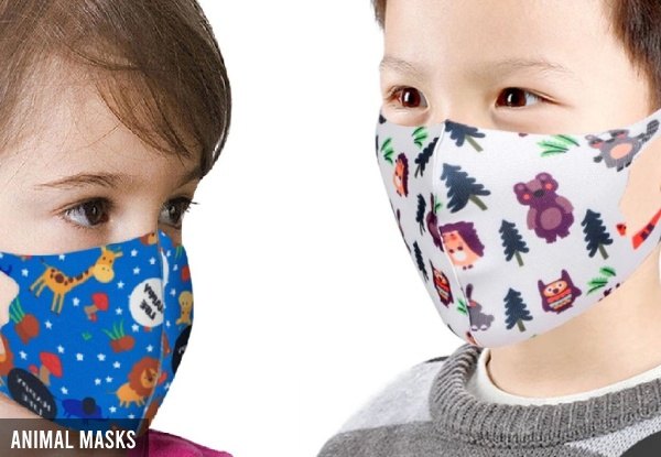 Three-Pack Reusable Kids Masks - Two Options Available