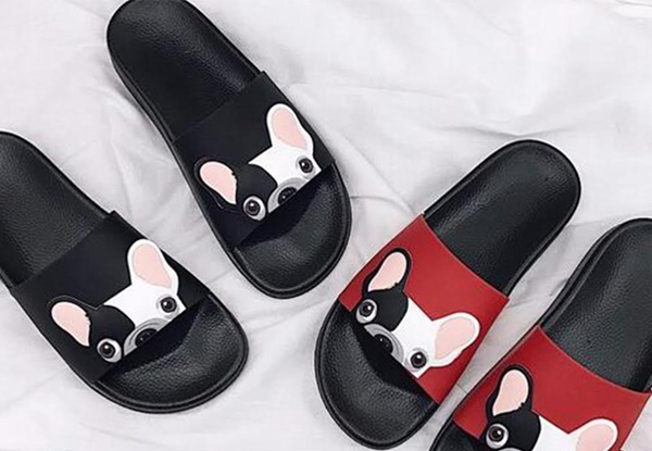 Adorable Puppy Print Slip-Ons - Two Colours & Five Sizes Available with Free Delivery