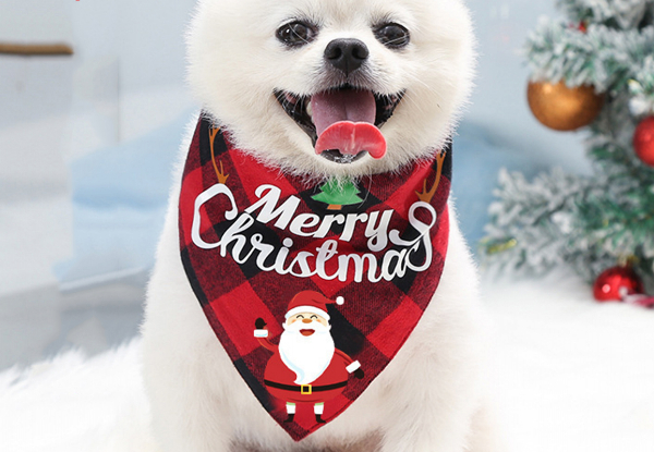 Christmas Pet Triangle Bandana Scarf - Option for Two & Four-Pack