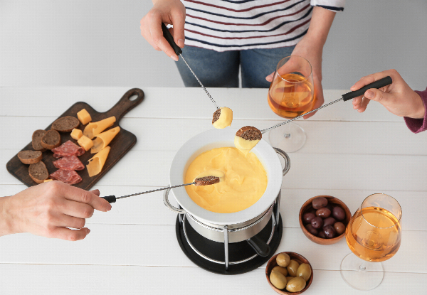 Fondue Treat & Glass of Moana Park Wine for Two People - Options for up to Eight People