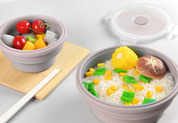 Four-Set Collapsible Food Storage Containers with Lid - Three Colours Available