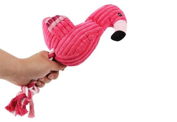 Flamingo Squeaky Dog Toy