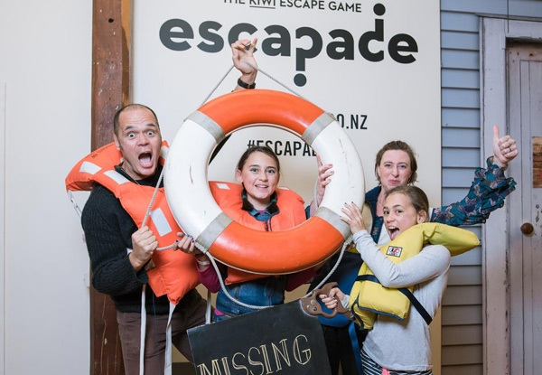 Entry to New Zealand's Number One Escape Room for Four Adults - Options for up to Six People, Family Pass & Student Pass Available - Valid from 6th of July 2024