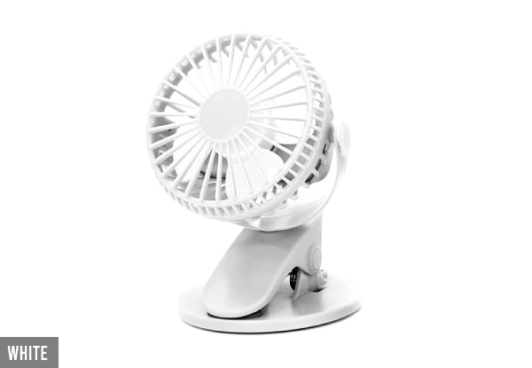 Clip-On Portable Desk Fan - Four Colours Available - Option for Two