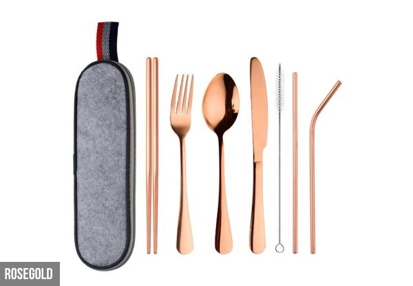 Eight-Pack Camping Cutlery Set - Seven Colours Available
