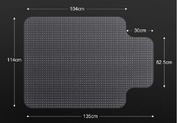 Carpet Floor PVC Computer Office Chairmat Rectangle Protector - Two Sizes Available