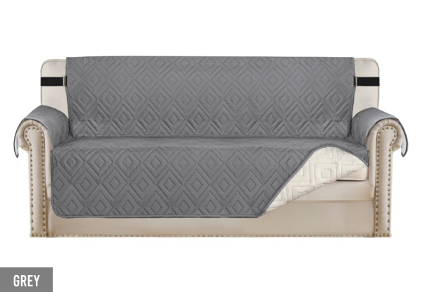 Water-Resistant Reversible Quilted Sofa Cover - Available in Seven Colours & Four Options
