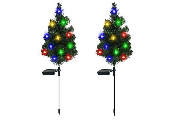 Two-Piece Solar Christmas Tree Lights - Option for Two-Set