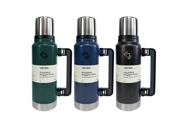 Versa Insulated Rugged Flask - Available in Two Sizes & Four Colours