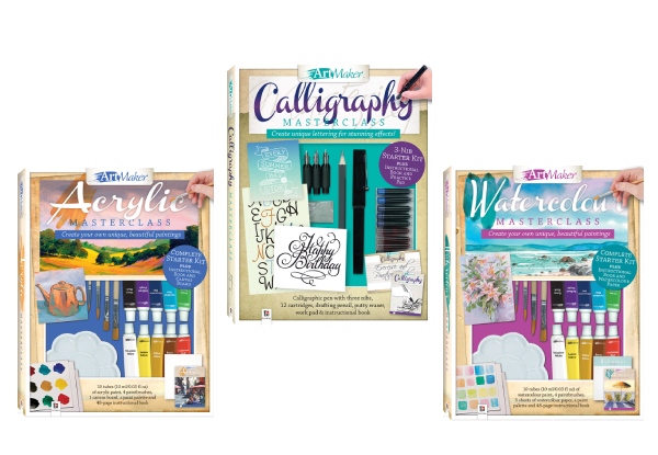 Artmaker Range - Options for Calligraphy, Acrylics or Watercolours Set