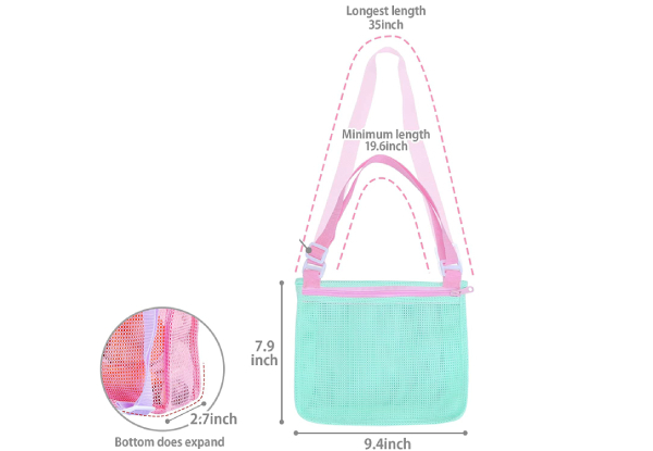 Two-Pack Kids Beach Toy Mesh Bag - Two Colours Available