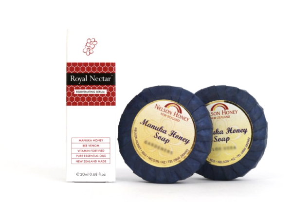 Royal Nectar Rejuvenating Serum & Two Manuka Honey Soaps
