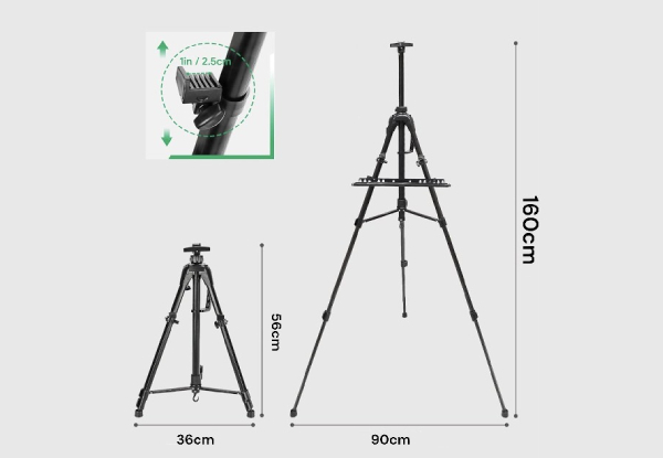 Painting & Display Metal Tripod with Detachable Tray