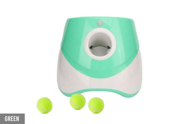 Automatic Dog Ball Launcher Incl. Three Balls - Three Colours Available