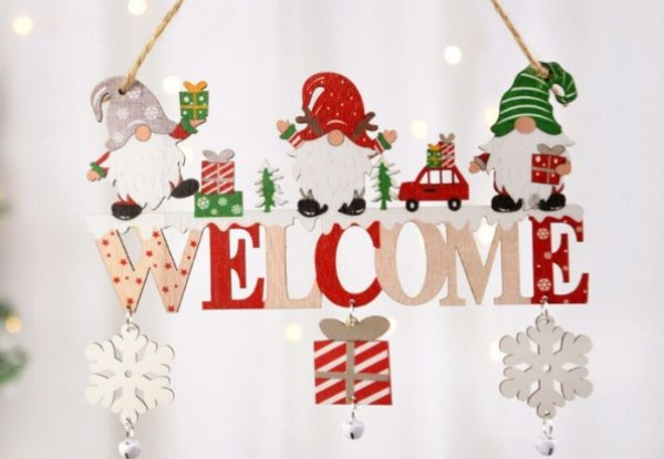 Christmas Gnome Santa Claus Wooden Hanging Decor - Five Styles Available