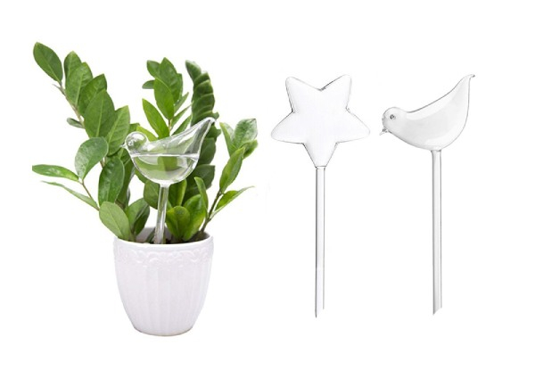 Two-Pack Automatic Water Releasing Garden Stakes - Two Shapes Available & Option for Four-Pack