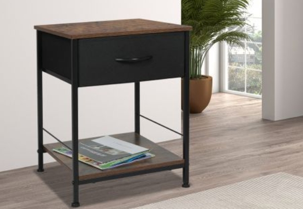 End Table with Storage Shelf