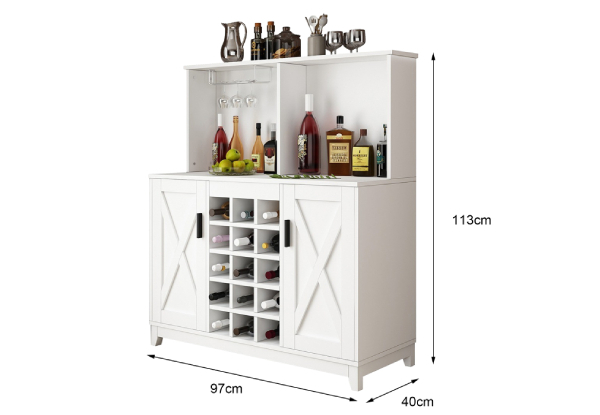 Bar Cabinet for Liquor & Glasses