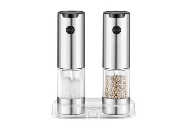 Two-Piece Automatic Kitchen Salt and Pepper Grinder Set