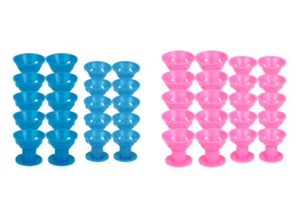 20-Piece Silicone Hair Curler - Two Colours Available