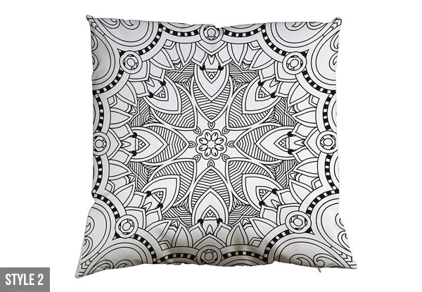 Mosaic Pattern DIY Colouring Cushion Cover - Ten Styles Available