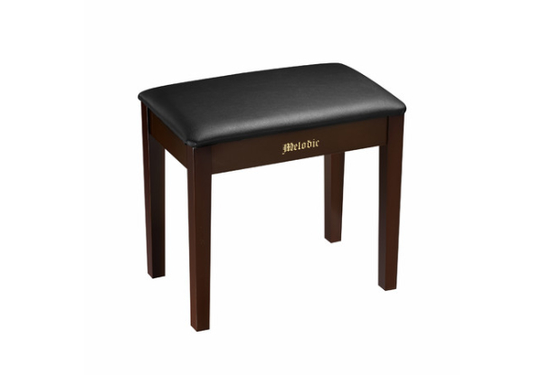 Wooden Piano Stool with Padded Cushion & Built-in Storage - Two Colours Available