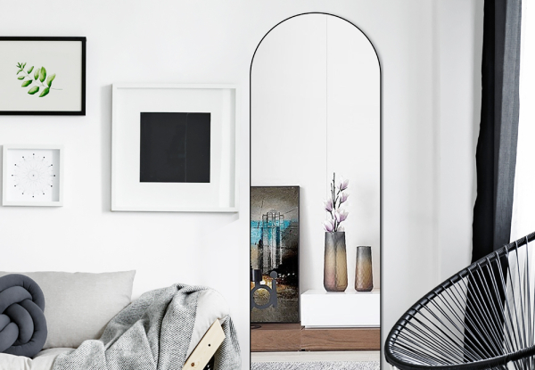 Full-Length Arch-Shaped Mirror with Removable Stand