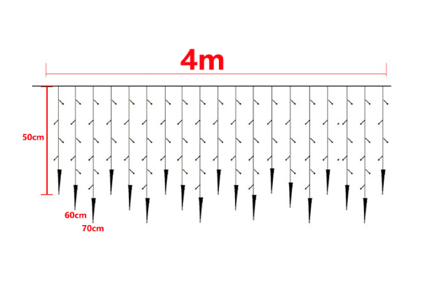 Solar Power Fairy LED Icicle String Lights