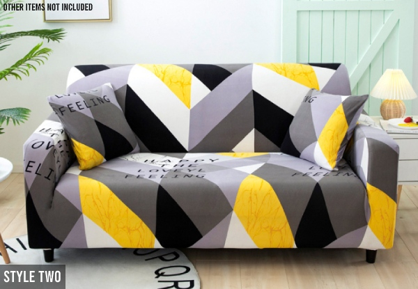 Geometric Elastic Sofa Cover Range - Five Designs & Four Sizes Available