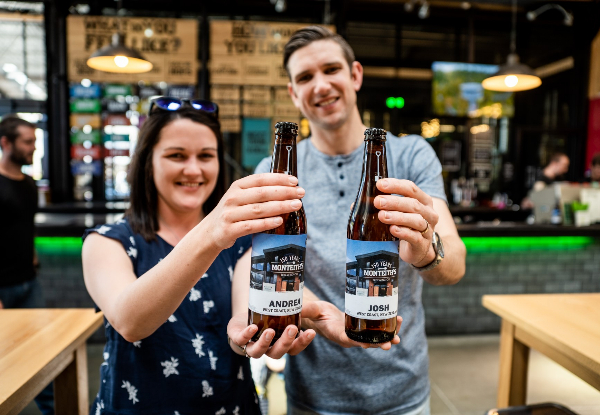 Monteith's Brewery Tour for Two People incl. Four Tap Beers & a Personalised Beer Bottle Each to Take Home - Options for up to Six People