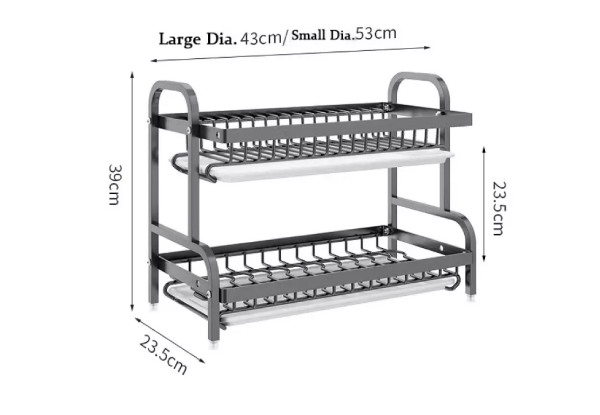 Two-Layer Dish Rack Drying Storage Holder