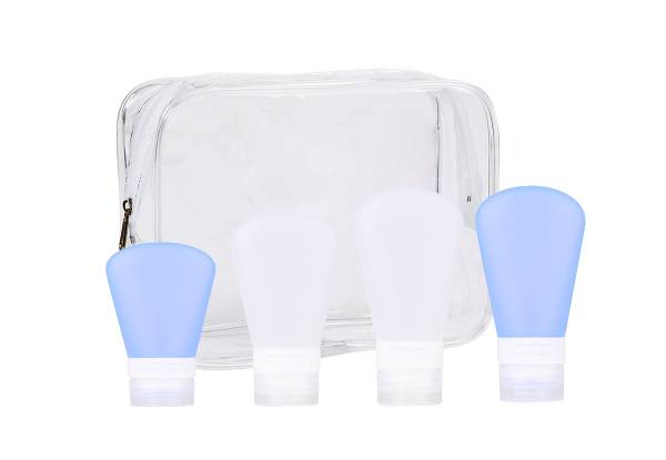 Four-Piece Leakproof Portable Silicone Travel Containers Set