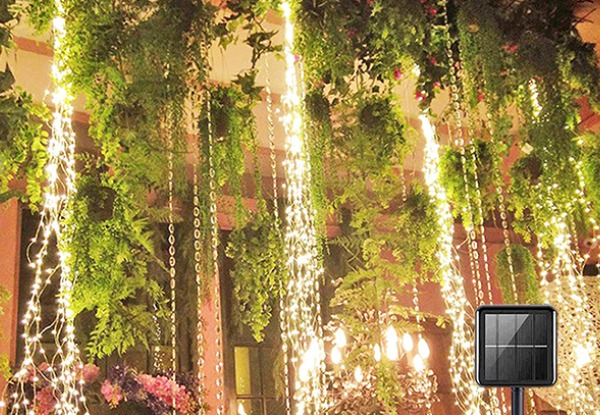 Solar Waterfall LED String Lights - Two Options Available