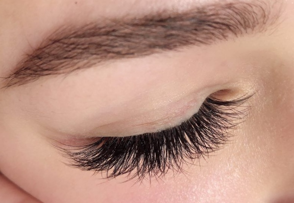 Full Set of Silk Eyelash Extensions for One Person - Two Locations Available