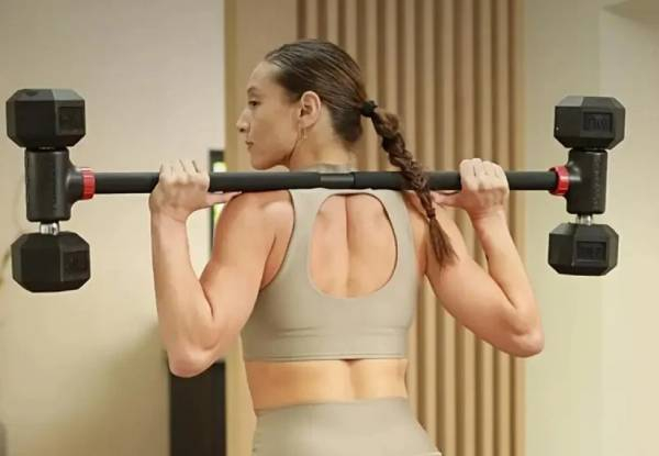 Adjustable Dumbbell Converter - Option for Curl or Straight Bar