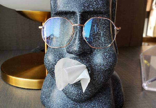 Moai Statue Tissue Box