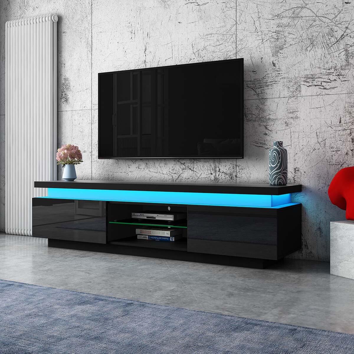 LED TV Cabinet Entertainment Unit - Two Colours Avaulable