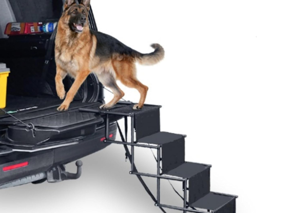 Foldable Dog Four-Step Stairs