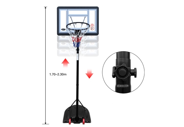 1.7-2.3m Adjustable Basketball Hoop