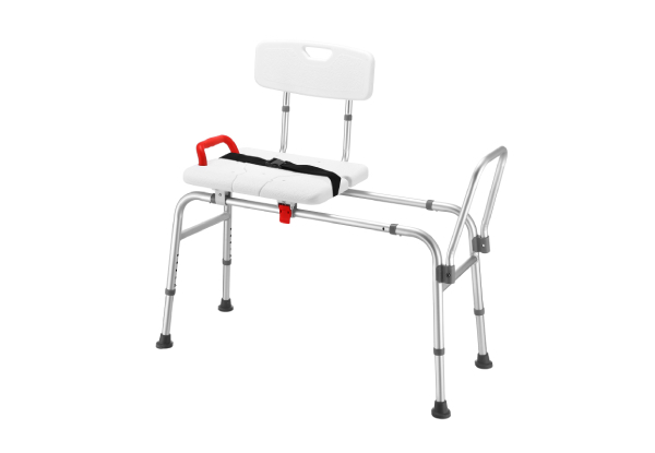 Adjustable Sliding Bath Chair with Safety Lock & Belt