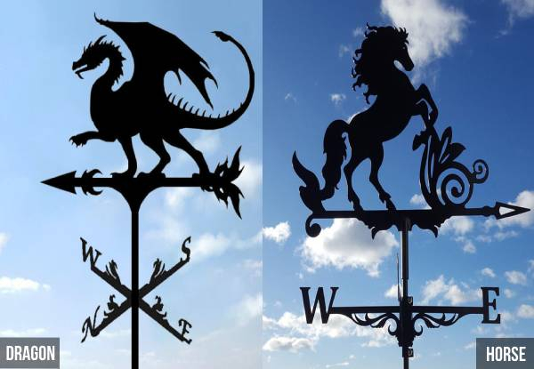 Wrought Iron Roof Wind Vane - Four Designs Available