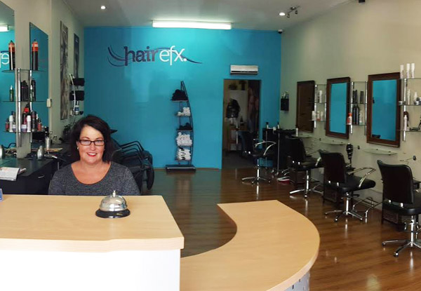 Hair Efx Pamper Package - Four Options Available incl. Full Colour, Shampoo, Straighten & More