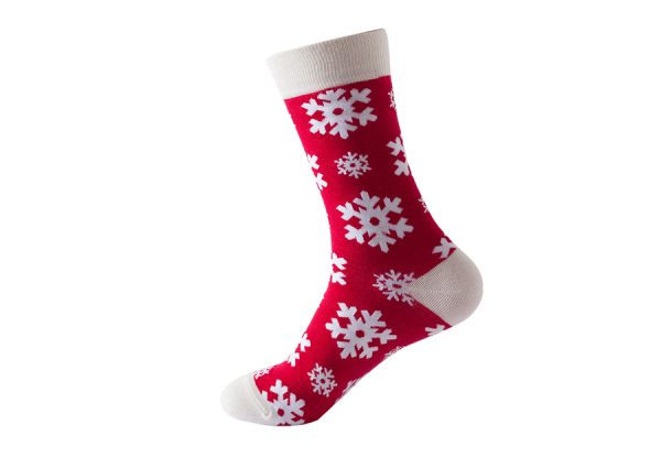 Five-Pair Christmas Print Socks