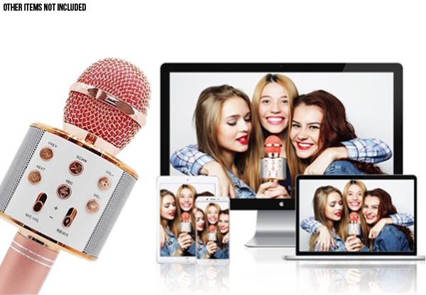 Wireless Karaoke Bluetooth Microphone - Five Colours Available