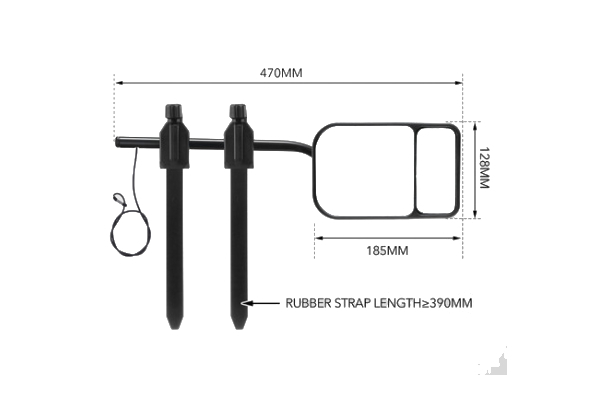 Pair of Car Convex Flat Towing Mirror